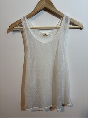 Baluoke Clothing White Sheer Tank Top